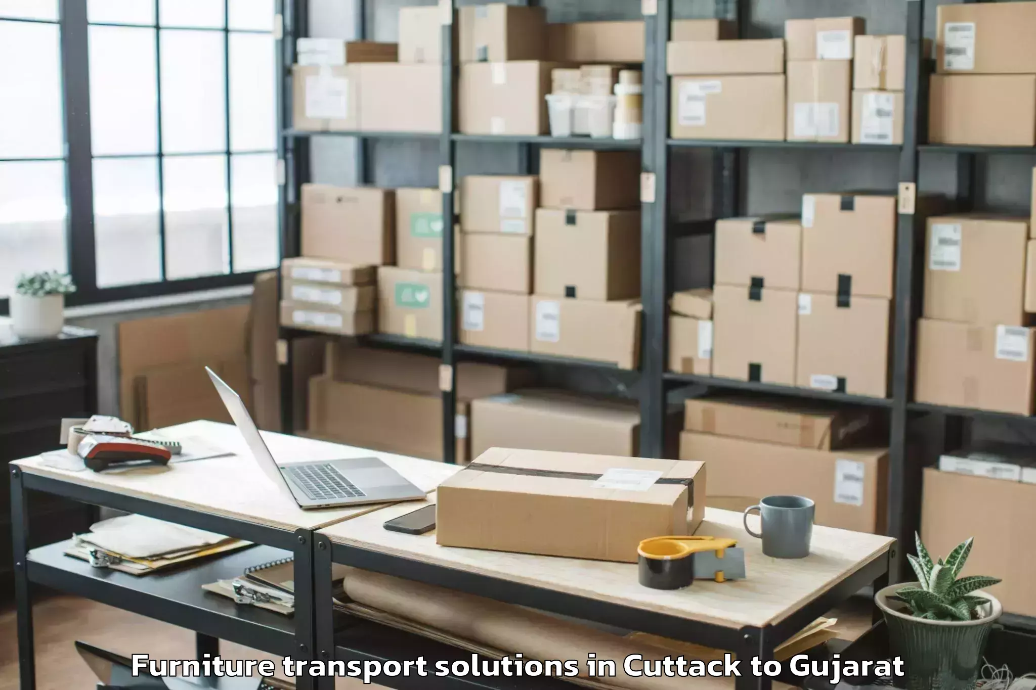 Book Cuttack to Jambusar Furniture Transport Solutions Online